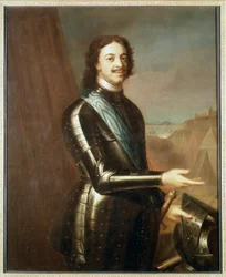 Portrait de Pierre le Grand en armure