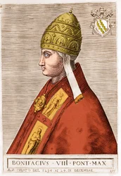 Portrait du pape Boniface VIII (Benedetto Caetani dit Bonifacio VIII)