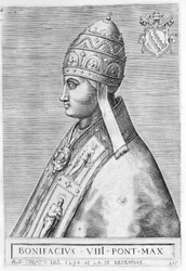 Portrait du pape Boniface VIII (Benedetto Caetani dit Bonifacio VIII)
