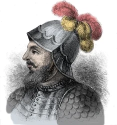 Portrait de Vasco Nunez de Balboa, conquistador espagnol (1475-1517) - Gravure 19ème siècle
