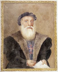 Portrait de Vasco de Gama - dans "The Life of Prince Henri of Portugal surnamed the Navigator" par Richard Henri Major