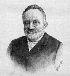 Portrait de Wilfrid de Fonvielle (1824-1914) journaliste et aéronaute français - gravure de 1893