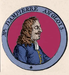 Portrait du boucanier britannique, navigateur et scientifique William Dampier (1652-1715). Gravure du 19ème siècle