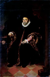 Portrait du Doge de Gênes Prospero Centurione Fattinanti (ca. 1510-1581) Peinture anonyme du 16ème siècle