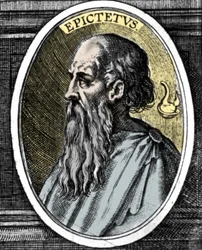 Portrait du philosophe Épictète (Épictète ou Epiktetos) (vers 50 - 125/130) de l