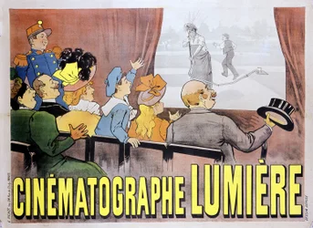 Affiche pour le cinématographe des frères Lumière pour le film "L