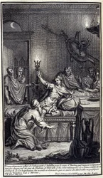 Priam, extrêmement affligé par l