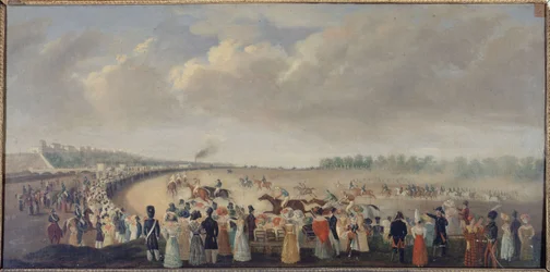Courses au Champ-de-Mars, actuel 8e arrondissement, vers 1830