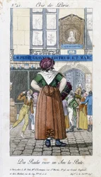 Marchand de radis dans les rues de Paris - dans « Cris de Paris », début 19ème siècle