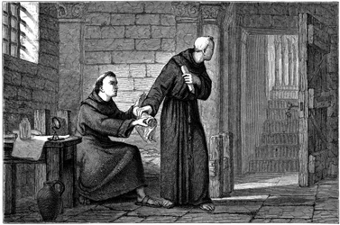 Roger Bacon dans sa cellule à Paris