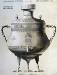 Samovar russe - lithographie