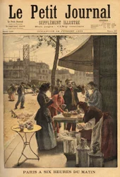 Vendeuse de soupe et de café au lait