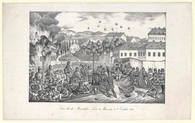 Scène à la ligne Mariahilf à Vienne