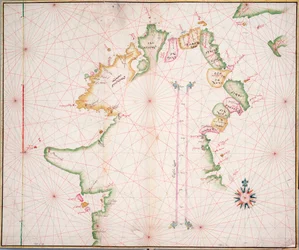 Carte marine de la côte nord de l