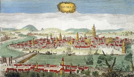 Séville - Vue de Séville - Espagne XVIIIe siècle