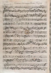 Partition de Canones diversi super thema regium, offrande musicale de Johann Sebastian Bach (XVIIIe siècle)