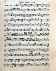 Page de partition pour violon de la symphonie n. 3 par Christian Cannabich
