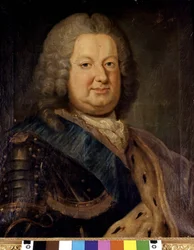 Stanislas Leszczynski (Stanislas Ier, roi de Pologne) (1677 - 1766). Peinture. Paris, Bibl. Polonaise.