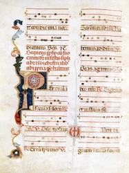 Sursum Corda, exemple de notation du 14ème siècle