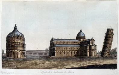 Le Baptistere, le Dôme et la Tour de Pise, Italie