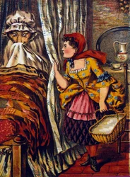 Le Petit Chaperon Rouge. Conte de Charles Perrault (1697). Illustration anonyme