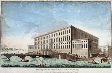Le Palais du Roi de Suède à Stockholm - gravure
