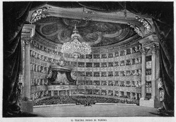 Le Théâtre Regio à Turin en 1800.