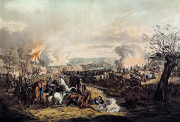 La mort du duc Frédéric Guillaume de Brunswick à la bataille de Quatre Bras le 16/06/1815