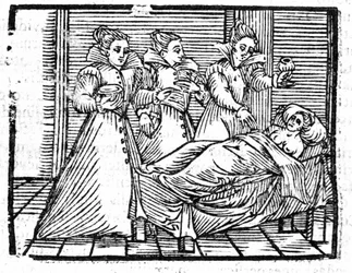 La mort de la sorcière par Francesco Guaccio « Compendium Maleficarum » Milan 1608