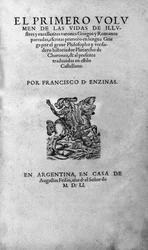 Les vies des hommes illustres. Frontispice du livre de Plutarque de Chéronée, également appelé « Vies parallèles ». Édition argentine