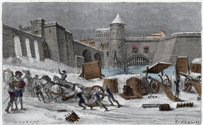 Le siège de Metz par Charles V en 1552 dans « Les sièges célèbres » gravure par Gilbert.