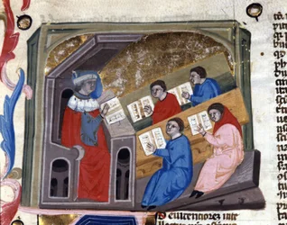 Université. Manuscrit du XIVe siècle. Biblioteca Nazionale Braidense, Milan