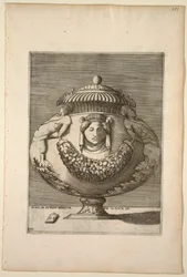 Vase décoré de figures, rinceaux et festons, 1543