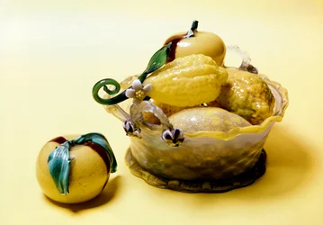 Verre vénitien, plat de fruits