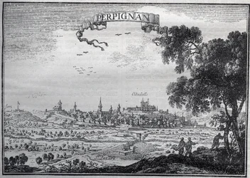Vue de Perpignan au XVIIe siècle