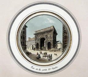 Vue de la porte Saint-Martin - gravure