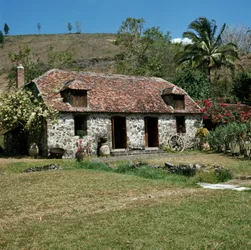 Vue de la Pagerie, ancienne plantation de sucre et lieu de naissance de la future impératrice Joséphine, à Trois-Îlets