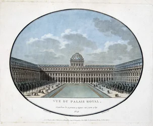 Vue du Palais Royal (cour intérieure) - gravure