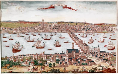 Vue de la ville de Londres et de la Tamise (gravure)
