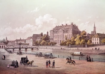 Vue de la ville de Strasbourg sur le Rhin