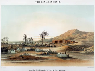 Vue du temple funéraire de Séthi Ier