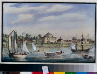 Vue extérieure du palais Elaguine sur l