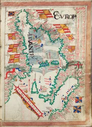 Méditerranée occidentale, reliée dans un atlas de vingt-cinq cartes avec diagrammes et tableaux., c.1550-60
