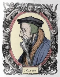 Portrait de Jean Calvin (1509-1564), réformateur religieux et écrivain français