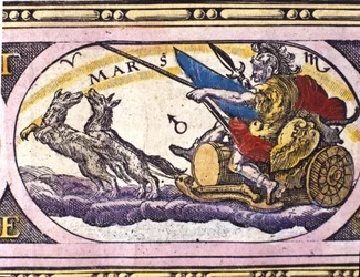 Représentation du Dieu Mars 17ème siècle (gravure)