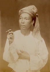 Un homme birman, vers 1885
