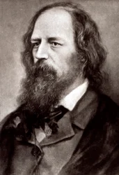 Portrait en buste du célèbre poète anglais Alfred Tennyson
