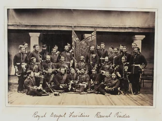 Membres du 101e régiment de pied (fusiliers royaux du Bengale) à Rawalpindi