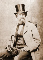 Portrait de Charles Dickens (1812-1870), écrivain anglais vers 1855