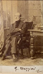 Portrait de Giuseppe Mazzini, avec autographe